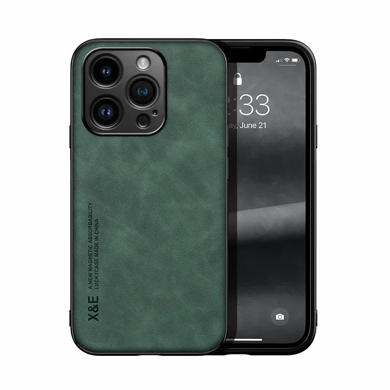 Case For iPhone 17 16 16e 15 14 13 12 11 Pro Max Plus 13 12 Mini 8 7 SE Luxury Protective Cover Car Holder Phone Coque Fundas