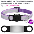 Customized Pet Collar Reflective Cat Collars Free Engraved Puppy Kitten Pet ID Nameplate Necklace With Bell Anti-lost For Cats
