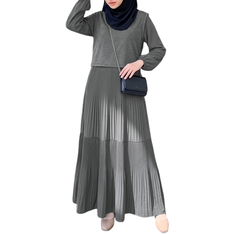 ZANZEA Muslim Women Maxi Dress Modest Fashion Hijab | SAMAG