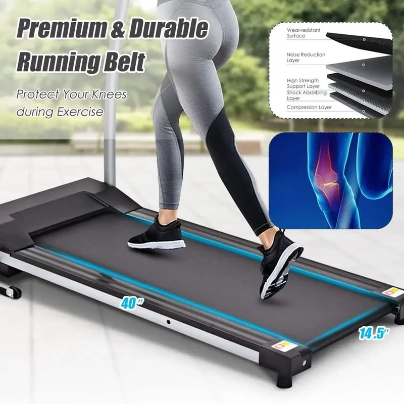Portable Folding Treadmill with 12 Workout Programs, LCD - View 4 | SAMAG