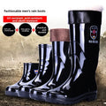 Rain shoes construction site waterproof rain boots men's non-slip wear-resistant rubber shoes water shoes thickened