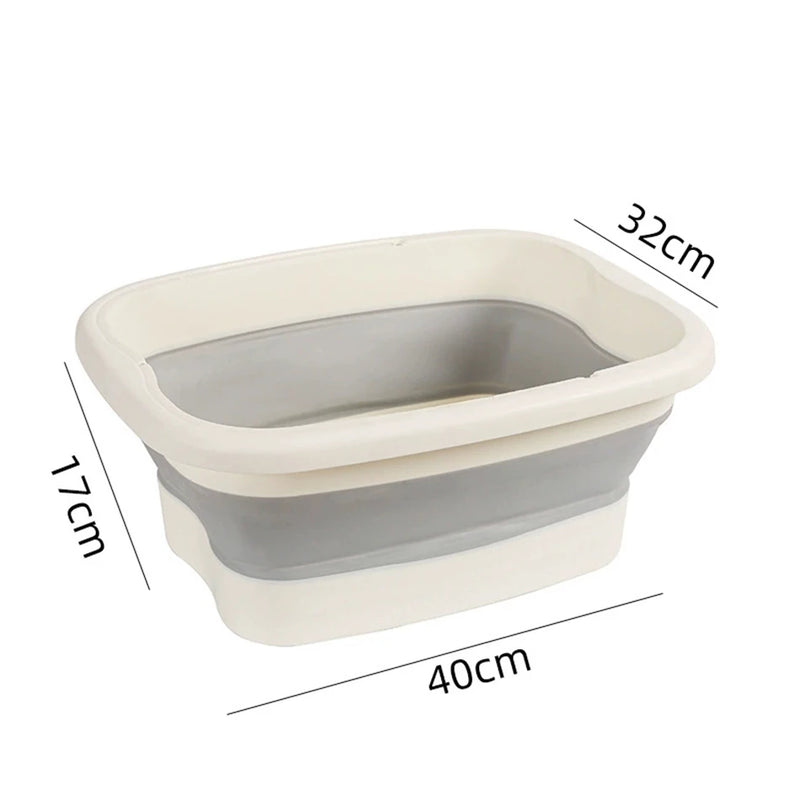 Foldable Foot Bath Tub–Portable, Covered Basin With Ergonomic Design, Silicone Thickening Suitable For Travel And Home Use