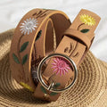 Stylish Niche and Trendy Embroidered Premium Belt Chinese - Style Retro Patterns with Unique Pin Buckle - Visuel 5 | SAMAG