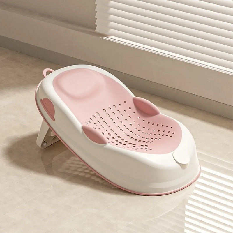 Temperature Sensing Bath Seat Mat Support Structure Mesh Material Baby Bath Net Comfortable Easy to Use Bath Rack Infant Care