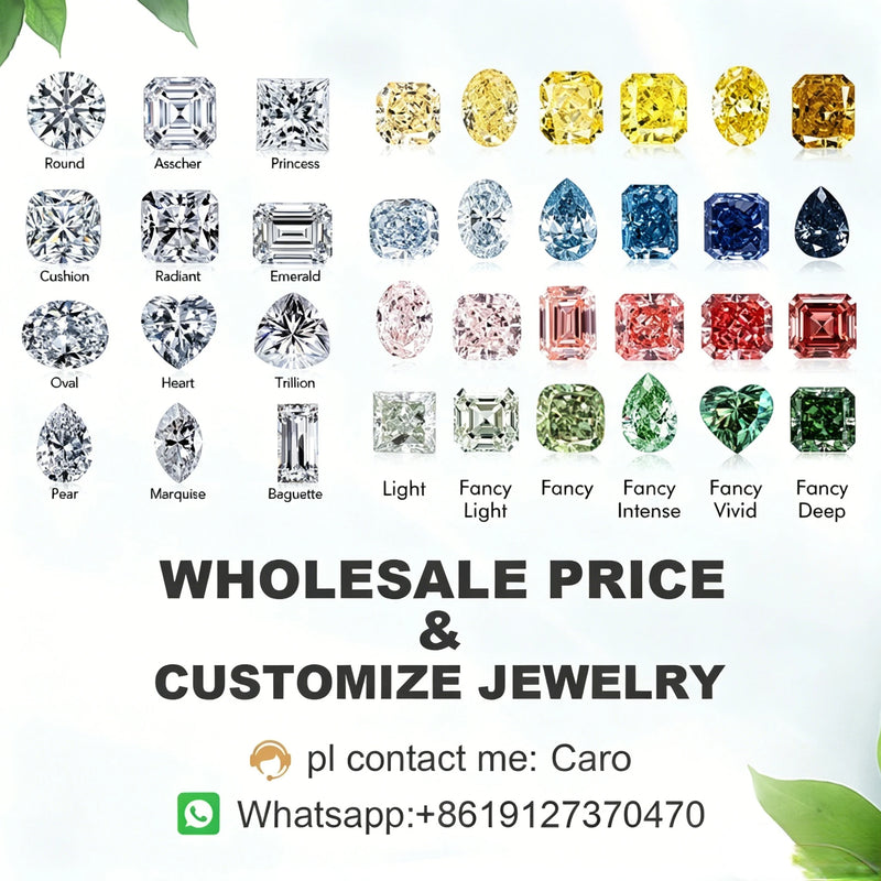 Mishang jewelry CVD HPHT lab grown diamonds 1ct 1.5ct 2ct 2.5ct 3ct NO IGI Certificate Laboratory Lab Created Diamond Wholesales