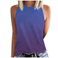 New Gradient Color 3D Print Tank Tops Women O-Neck Casual Vest Off Shoulder Y2k Sleeveless Top Harajuku Camisole Woman Clothing