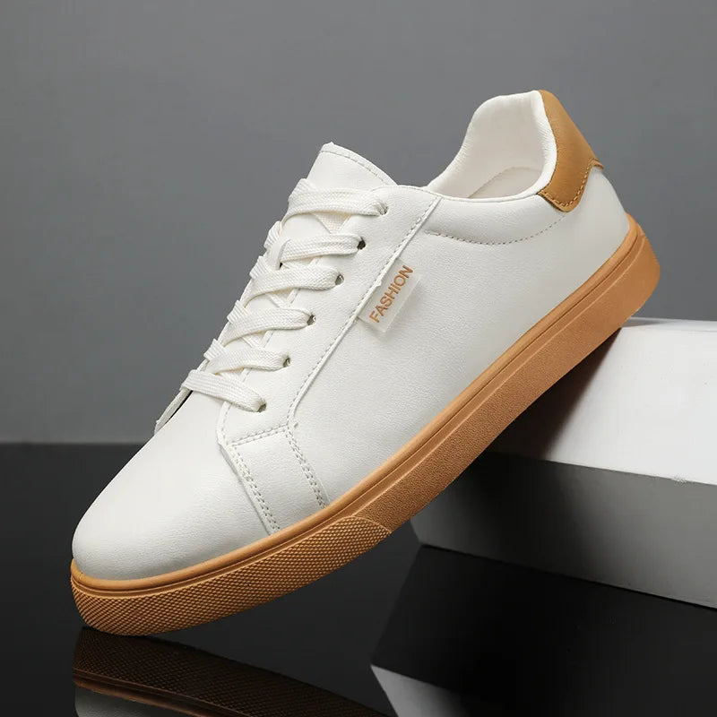Skateboarding Shoes Men Flat Comfortable Leather Casual | SAMAG
