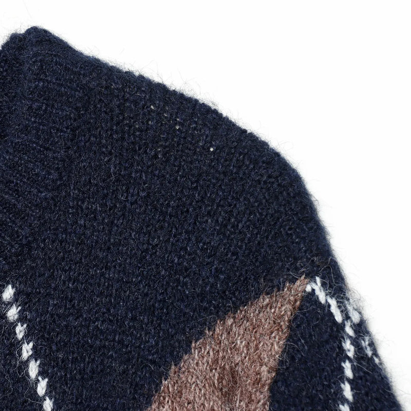 Women Fashion Argyle Sweater Women Female Lazy Style Pullover Female Spring Casual Long Sleeve Diamond Pattern Knit Sweater