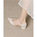 Elegant Bow Prom Party Heels | 2026 Spring Women's Block Heel Ankle Strap Pumps | Comfortable Cutout Closed Toe Casual Sandals