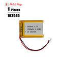 3.7V Lipo Battery Ph2.0 Plug Rechargeable Lithium Battery 3.7V For PS4 Humidifiers GPS Navigation  Bluetooth Speaker MP3 MP4