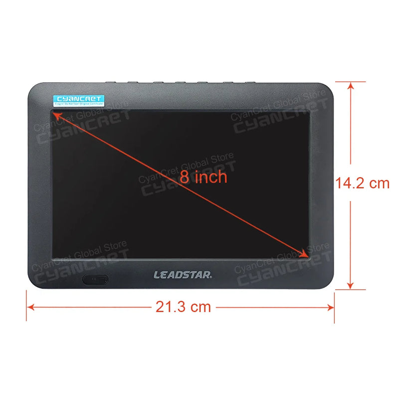 LEADSTAR D8 Portable TV 8 Inch DVB-T2 ATSC ISDB-T tdt DTT Digital and Analog Mini Small Car Television Support TF MP4 H.265 AC3