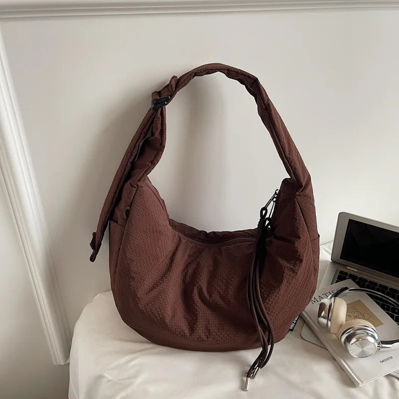 New Comfortable and Versatile Texture Hobo Bags Women Crossbody Bags Large Capacity Lightweight Casual Storage Bags Fashionable