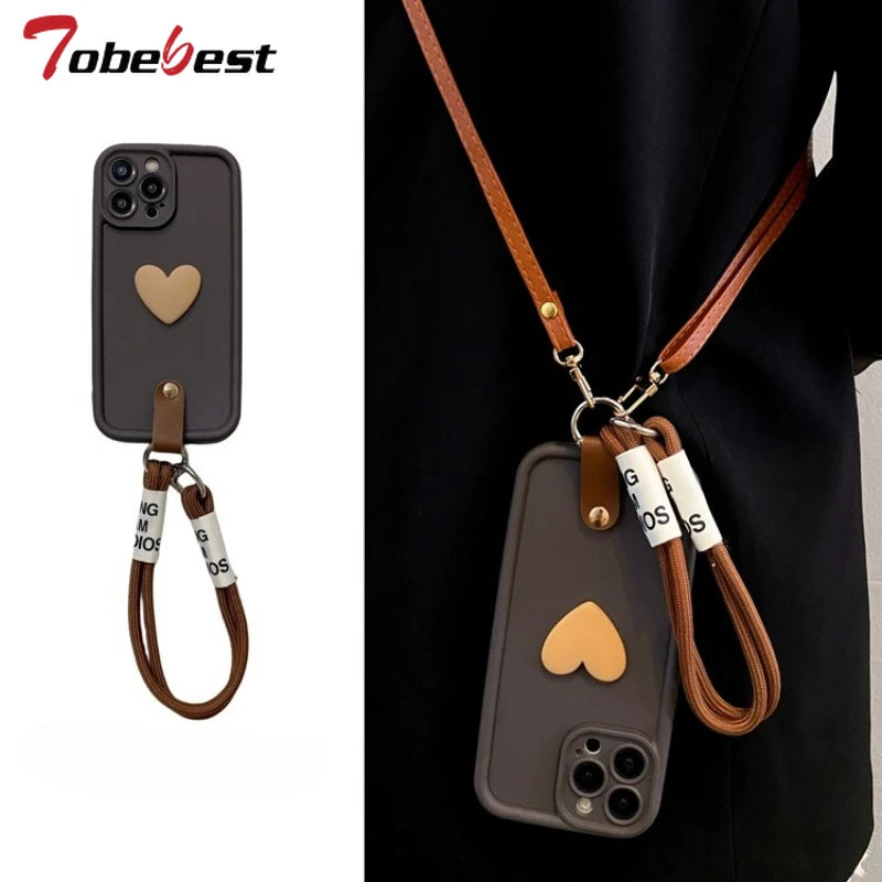 Crossbody Lanyard Wrist Strap Case for Xiaomi Redmi Note 15 15C 14 14C 13 13C 12 12C 11 10 9 8 Pro Plus 4G 5G Silicone Cover