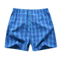 3Pcs/Lot Men Boxer Plaid Underpants 100% Cotton Underwear Male Sleep Bottoms Shorts Brand Top Quality Loose Homewear Oversize