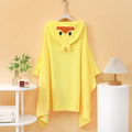 1 Comfortable and Multifunctional Hooded Bath Towel, Absorbent and Soft, with Cute Cartoon Animal Designs, Suitable for Use as a Bathroom Robe, Nap Blanket, and for Occasions Such as Christmas and New Year
