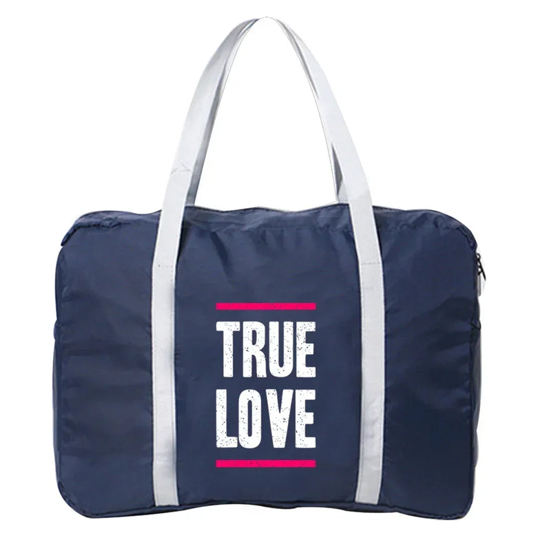 Boston Bag Travel Bag Unisex Foldable Bag Organizers Large Capacity  Portable Phrase Printed Luggage Bags Travel Accessories