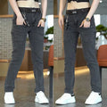 Korea Fashion Men Jeans Cargo Denim Pants Casual Blue | SAMAG
