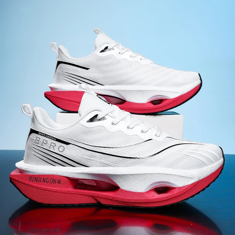 Men's Casual, Comfortable, and Stylish Road Running Shoes, with Stable Internal Support, Suitable for Sports and Outdoor Activities, Lace-Up Design, Low-Top Style, Fabric Upper and Comfortable Insole, Non-Slip and Wear-Resist