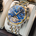 OLEVS 6607 Men's Watches Automatic Mechanical Business Wristwatch Calendar Waterproof Stainless Steel Strap Watch For Man