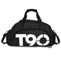 New T90 Travel Duffle Gym Backpack Women Fitness Boston Luggage Handbag Sports Shoe Shoulder Weekend Big Tote Train Bag Man