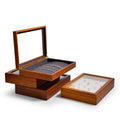 Oirlv Wooden Jewelry Box Retro Jewelry Display Ring Necklace Earring Bracelet Box Multi Jewelry Storage Organizer Display Case
