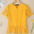 ZANZEA Elegant Women Lace Shirts Summer Blouses Tops - View 8 | SAMAG