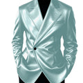 Men's Leather Blazer Slim Fit Faux Suit Jacket Formal - View 14 | SAMAG