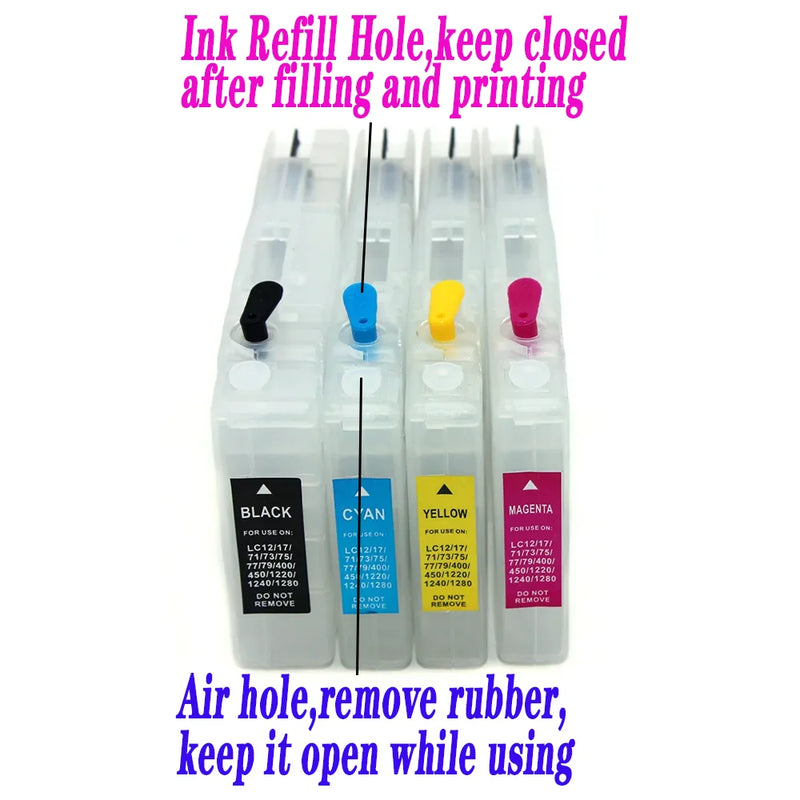 Refill Ink Cartridge No Chip for Brother LC40 LC73 LC75 - Visuel 2 | SAMAG