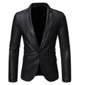 Spring and Autumn Men's Leather Clothing Suit Fashion Slim Fit Casual Jacket