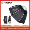 TRIOPO K3 Series 55cm 65cm 90cm 120cm Quick-Setup Octagon Softbox Bowens Mount for Godox Aputure Sokani Studio LED Video Light