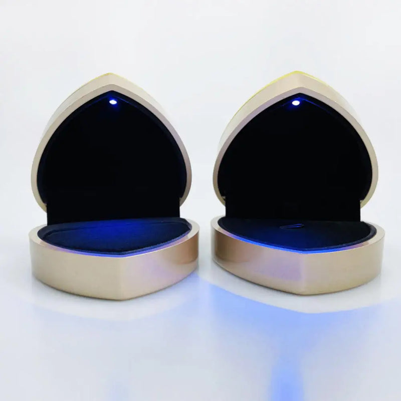 Led Jewelry Ring Box With Llight Luxury Crown Earrings Pendant Storage Display Proposal Wedding Gift Box Jewelry Organizer Box