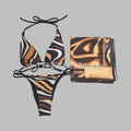 Women's Scarf Swimsuits with Letter Signature Logo Lady | SAMAG