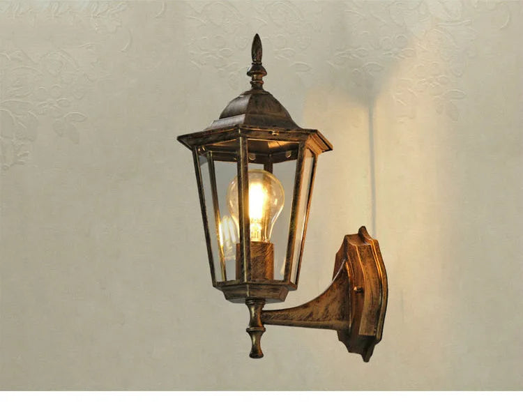 Europe Style Retro E27 Wall Lamp Courtyard Garden Outdoor Waterproof Lighting Aisel Stairs Residential Balcony Porch Fixtures