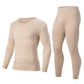 2-piece Autumn And Winter Men's Solid Color Simple and Versatile Round Neck Warm Underwear Set Comfortable Youth Home Clothes