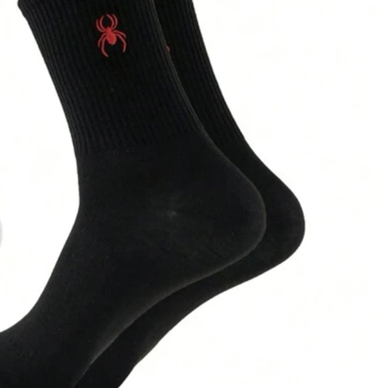5/10/20 Pairs of Men's Crew Socks with Spider Pattern | SAMAG