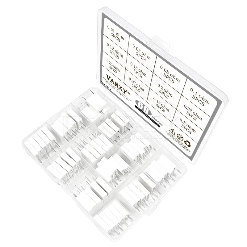 10pcs BPR56 5W 0.001 0.1 0.15 0.22 0.25 0.33 0.5 ohm Non-inductive Ceramic Cement Resistor 0.1R 0.15R 0.22R 0.25R 0.33R 0.5R