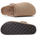 Evshine Women Genuine Clogs Slippers Slip On Unisex Potato Shoes with Adjustable Strap Men Mules Arch Support Cork Footbed Clogs