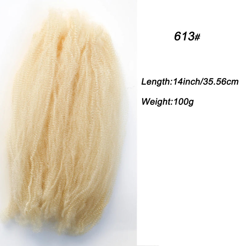 Sleek Afro Kinky Bulk Synthetic Hair Black for Braiding Twist Dreadlock African Braids Hair 36 Inch Long-lasting Color