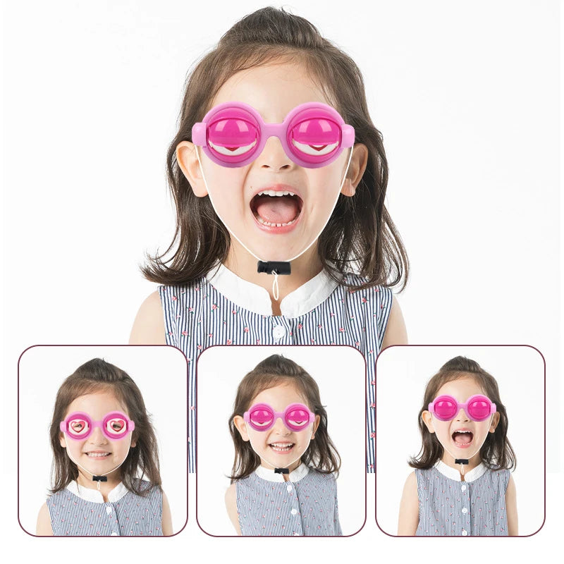 Funny Prank Glasses For Adult Kids Crazy Blink Eyewear Big Frog Eye Plastic Toy Accessories Halloween Props Christmas Gifts