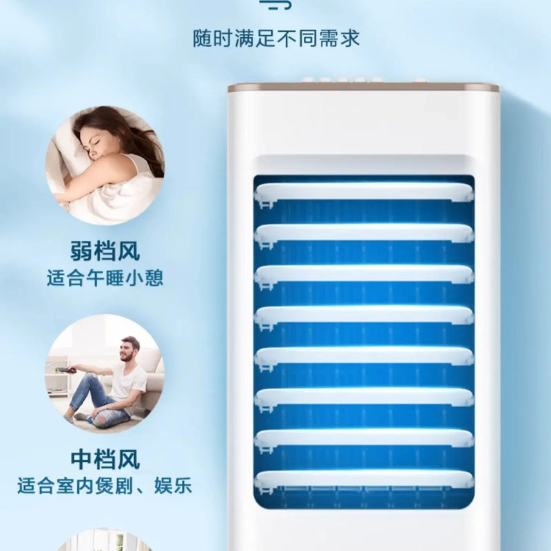 220V Home Use Small Portable Cooling Fan Quiet Operation Mini Air Conditioner for Bedroom