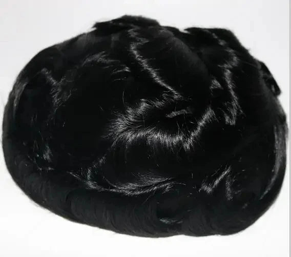 Super Ultra Thin Skin 0.02mm 80-100%Density Men Toupee Brown Black 210# Human Hair System Undetectable Natural Hairline Prosthes
