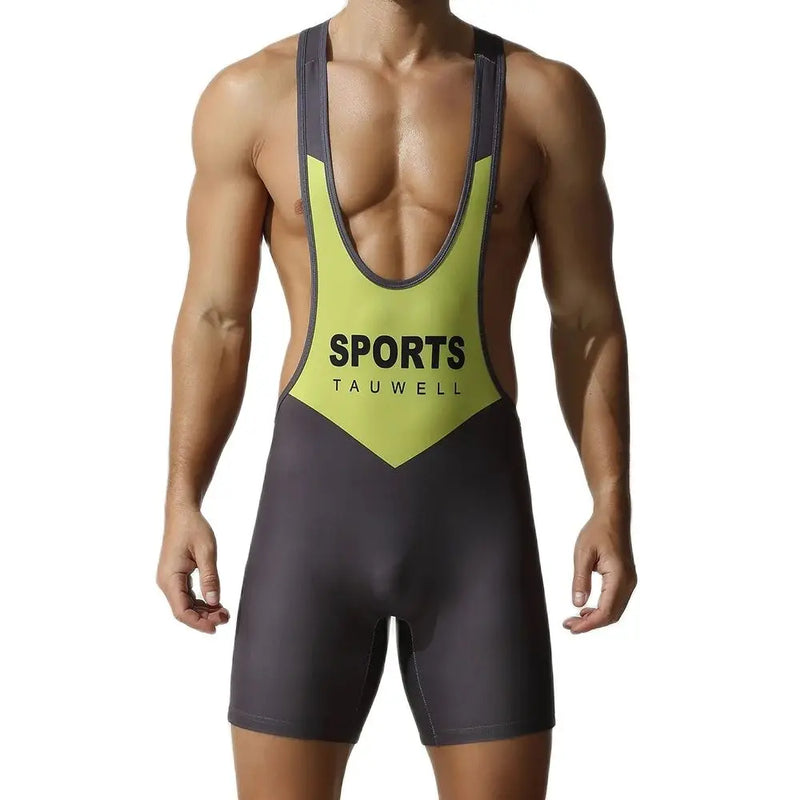 New Men's Seamless Bodysuit Sexy One-Piece Gym Vest Rompers Comfortable Home Jumpsuit