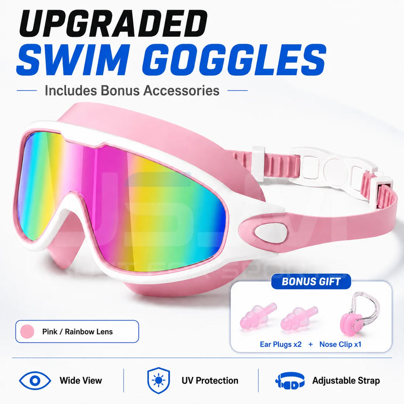 JSJM New Upgraded Adult Swimming Goggles Anti-Fog Wide | SAMAG