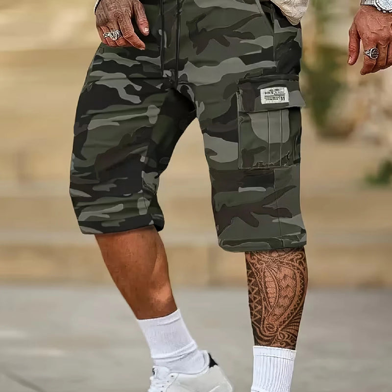 Men's Casual Cargo Shorts - All-Over Print, Non-Stretch | SAMAG