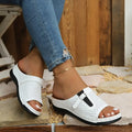 Women Summer Platform Wedge Sandals Open Toe Casual Chic Dressy Slippers Comfortable Clogs Elegant Mules Shoes