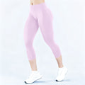 KEEP THAT PUMP Yoga Capri Pants Women's Gym Leggings Workout Low Waist Seamless Fitness Clothes Printed Lifting Hip Pant