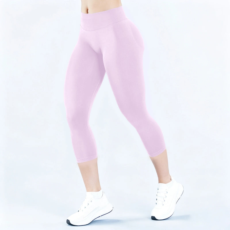 KEEP THAT PUMP Yoga Capri Pants Women's Gym Leggings Workout Low Waist Seamless Fitness Clothes Printed Lifting Hip Pant