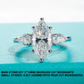 AnuJewel 4cttw Marquise Cut D Color Moissanite Diamond Engagement 925 Sterling Silver Rings For Women Jewelry Wholesale