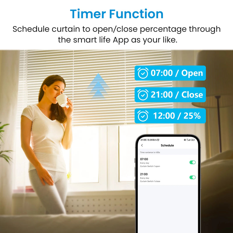 ZigBee 3.0 Curtain Roller Shutter Switch For Tubular Motors Remote Tuya Smart Life App Control Backlight Home Assistant Alexa