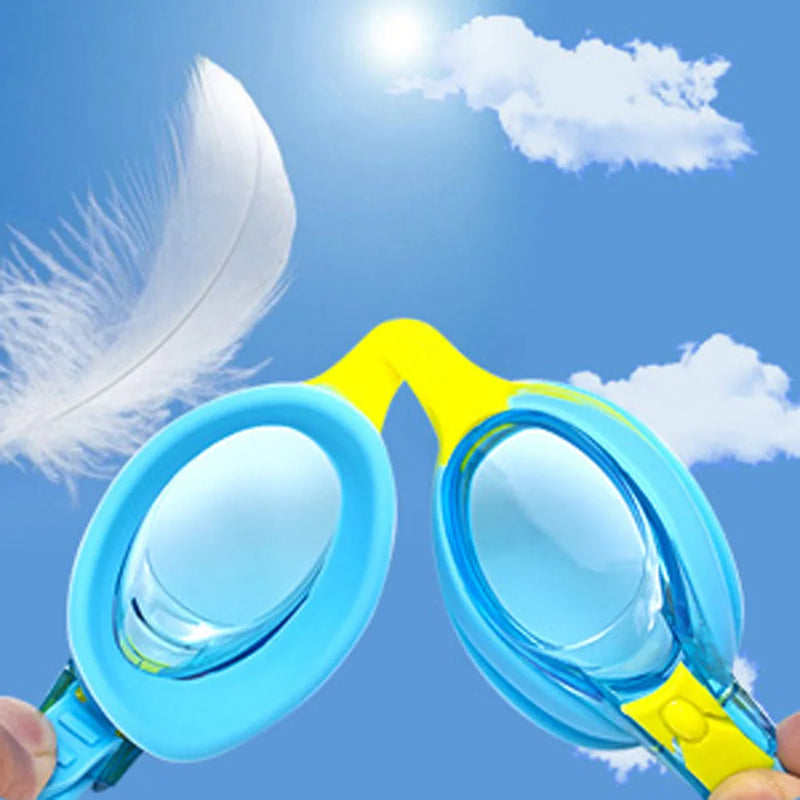 Kids Swim Goggles and Silicone Cap Set with Nose Clip | SAMAG